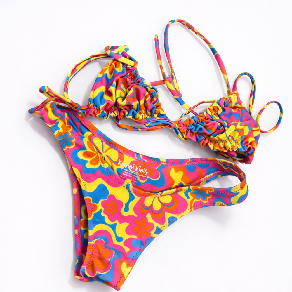 Kulani Kinis Vibrant Floral Bikini - lovey dovey